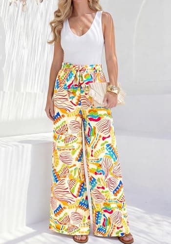 BTFBM Two Piece Sets For Women Summer 2026 Spring Outfits Casual Sleeveless Wide Leg Pants Sets Beach Vacation Clothes view 3