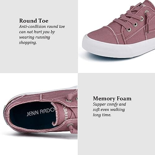 Womens Slip On Sneakers Low Tops Canvas Shoes for Women Casual Tennis Shoes Play Sneakers Fashion Shoes view 4