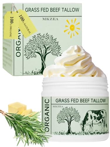 Beef Tallow, Tallow Face Moisturizer, Beef Tallow for Skin, Unscented 100% Organic Beef Tallow Blam Grass Fed Finished Whipped Tallow Face Cream Moisturizer Body Lotion Skin Care for Sensitive Skin — image 1
