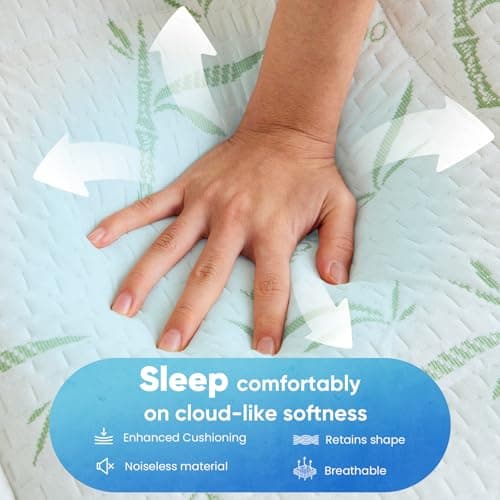 DUMOS Dual Layer 4 Inch Mattress Topper Full, Memory Foam Mattress Topper - 2 Inch Gel Memory Foam and 2 Inch Pillow Top Mattress Pad Cover for Back Pain, Thick Soft Topper with 8-16 Inch Deep Pocket view 5