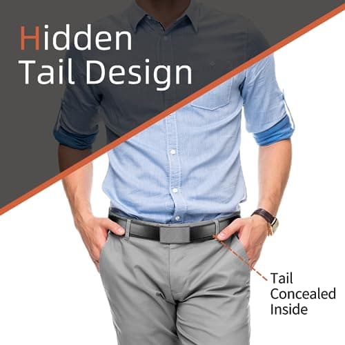 Zitahli Ratchet Belts for Men,Adjustable for Gift mens belt Leather For Dress and Casual Trim to Fit,Men's Accessories view 2