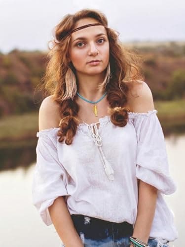 ownmysty Fish Boho Necklace for Women Beach Summer Jewelry Accessories for Women Blue Natural Stone Bead Necklace for Women Beach Vacation, Summer Beach Party view 5