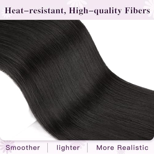 HMD Ponytail Extension, Long Straight Drawstring Pony Tail Hair Pieces Synthetic Ponytails Natural Soft Clip in Hair Extension ponytail for Women view 2