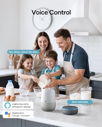 Wi-Fi Front Door Lock Set - HEANTLE Smart Locks for Front Door Built-in WiFi Keyless Entry Deadbolt with Handle Set Fingerprint Smart Electronic Deadbolt, Works with Alexa & Google Assistant Silver view 6