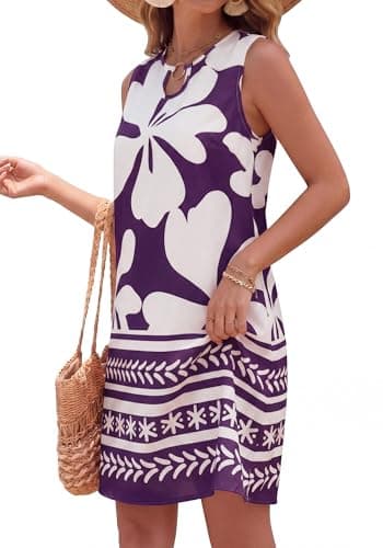 BTFBM Casual Summer Dresses for Women 2026 Spring Sleeveless Boho Floral Tank Mini Sun Dress Beach Vacation Sundresses view 5