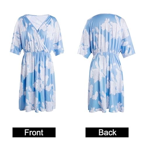 Nursing Dresses Breastfeeding Dress for Women - V Neck Maternity Nursing Dress Flowy Boho Floral Vacation Dress view 5