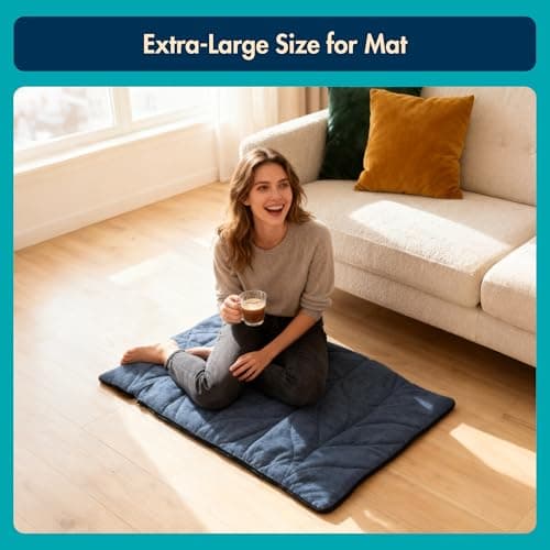 Vagascape Dog Heating Pad (48"x28") - Waterproof Electric Heated Mat & Pet Bed for Indoor and Outdoor Use, Chew Resistant Cord, Machine Washable Cover with Wheat Pattern Quilting, for Cats and Pets view 2