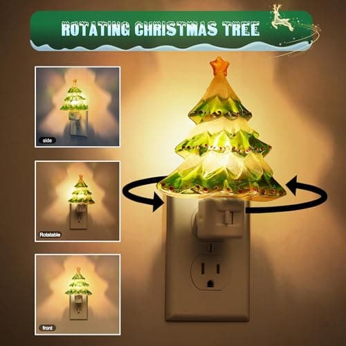 JandCase Christmas Tree Night Light, 2 Pack 3000K Night Lights view 4