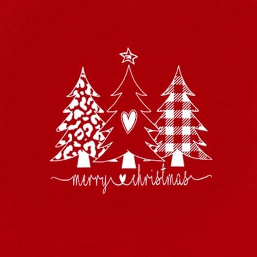 DESFSE Merry Christmas Shirts for Women Christmas Short Sleeve Tshirt Xmas Buffalo Plaid Tree Cute Graphic Print Tee Tops view 4