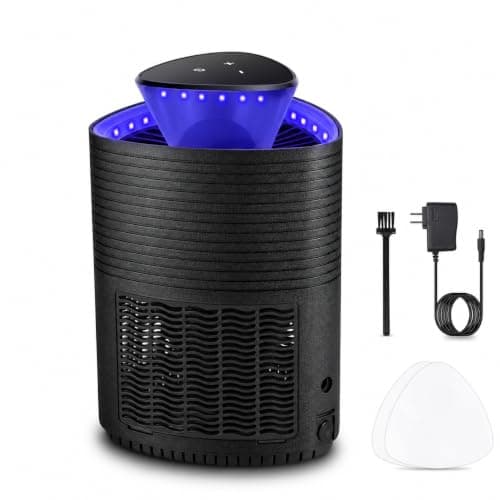 Fruit Fly Traps for Indoors, Mosquito Trap with Upgraded Dual Core Fan & Double Circles of Blue Light for Mosquitoes Flies, 3 Speed Adjustable Fruit Fly Trap for Indoor Kitchen Home — image 1