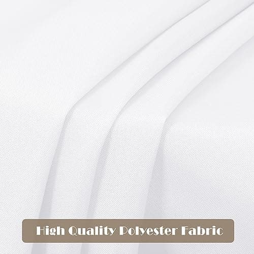sancua 6 Pack White Tablecloth 60 x 84 Inch, Rectangle Table Cloth for 4ft Tables - Stain and Wrinkle Resistant Washable Polyester Table Cover for Dining Wedding Banquet Party Buffet Restaurant view 4