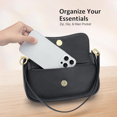 Peacocktion Small Shoulder Bag for Women Trendy Vegan Leather Crossbody Purses Handbags view 4