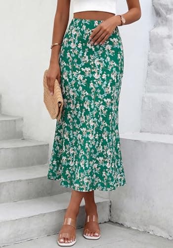 BTFBM Satin Skirts for Women Trendy Spring Summer 2026 High Waisted Leopard Print Cocktail Wedding Long Silk Midi Skirt view 6