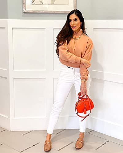 JENN ARDOR Mules for Women Flats Backless Loafers Shoes Slip On Slippers Pointed Toe Low Heel Work Slides Womens Mules Casual Shoes view 6