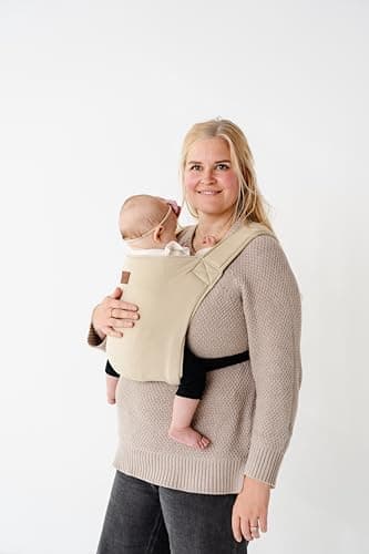 Happy! Haven Baby Carrier – Organic Cotton Blend, 7-35 lbs, Newborn to Toddler – Stretchy Ergonomic Cross-Back Soft Structured Carrier, Adjustable Fit view 4