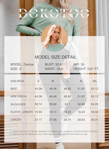 Dokotoo Women's Casual Long Sleeve 2026 T Shirt Crewneck Side Split Fall Tie Knot Pullover Loose Tunic Tops view 6