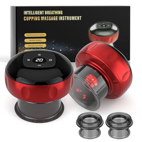 Youtelit 5-in-1 Smart Cupping Therapy Set 2pcs, 12-Level Temperature & Suction Control, Massage Cupping Kit for Targeted Pain Relief, Neck/Shoulder/Back Muscle Soreness & Blood Circulation Improvement