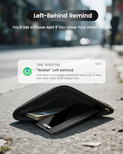 2026 MFi Certified Wallet Tracker Card (iOS Only), Work with Apple Find My view 5