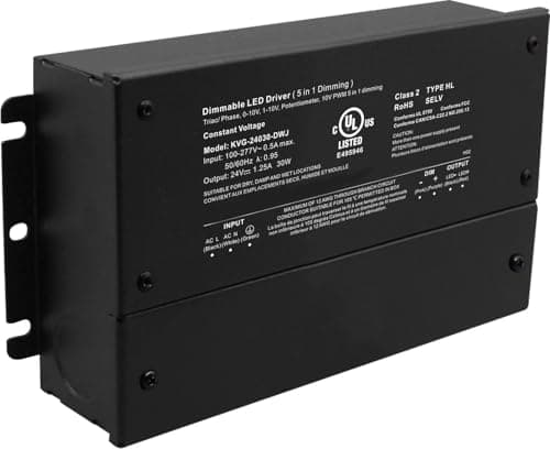 AMAZING POWER 24V 30W Dimmable LED Driver, Power Supply for ELV, TRIAC Dimmer, AC to DC Transformer for LED Lighting, UL Listed, Class 2 — image 1