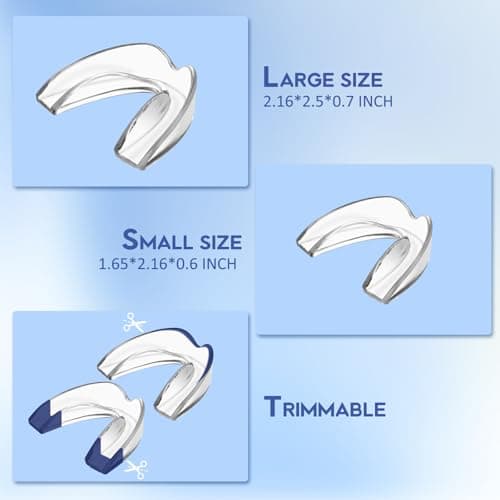 Mouth Guard for Grinding Teeth at Night, Night Guards for Teeth Grinding, Mouthguards for Grinding of Teeth, Night Mouth Guards for Teeth Grinding, Reusable Teeth Grinding Mouth Guard 4 Pack/Two Size view 4