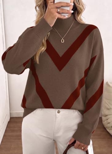 Sipaya Women's Turtleneck Sweater 2026 Fall Winter Knitted Pullover view 3