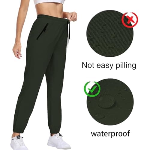 Womens Hiking Pants Water Resistant Quick Dry Sweatpants Elastic Waist UPF 50+ Cargo Lightweight Work Travel Casual view 5