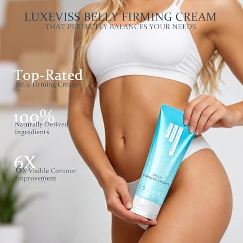 Luxeviss Advanced Belly Firming Cream – B FLAT Skin Tightening Lotion for Stomach, Thighs & Butt – Helps Reduce the Look of Cellulite & Stretch Marks – Hydrating Body Cream for Women & Men, 3.35 Oz view 6
