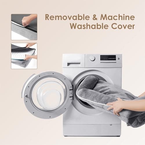 EHEYCIGA Orthopedic Dog Beds for Extra Large Dogs 44x32Inch, Waterproof Memory Foam XL Pet Bed with Sides, Non-Slip and Egg-Crate Foam Big Dog Couch Bed with Washable Removable Cover, Grey view 6