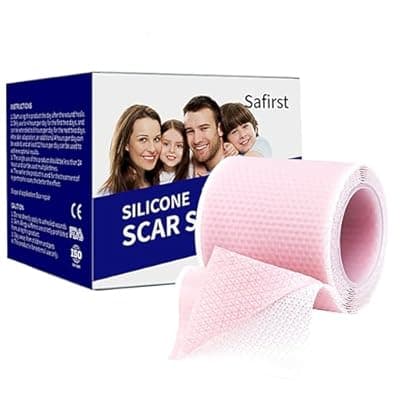 Silicone Scar Sheets 1.6"x39.4" Roll-1M Scars Removal Treatment Medical Grade Silicone Scar Tape for Skin Resuable Strip for Tummy Tuck,Incision,Keloid,C-Section,Burn,Acne Scars(pink)