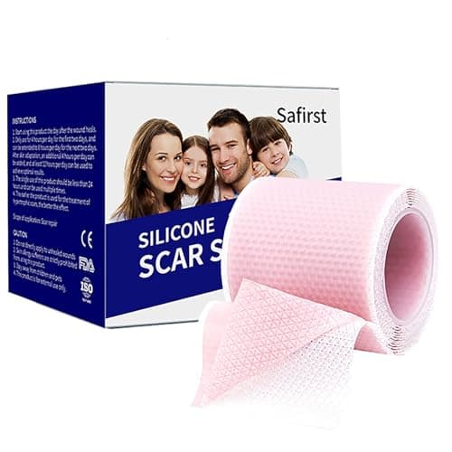 Silicone Scar Sheets 1.6"x39.4" Roll-1M Scars Removal Treatment Medical Grade Silicone Scar Tape for Skin Resuable Strip for Tummy Tuck,Incision,Keloid,C-Section,Burn,Acne Scars(pink) — image 1