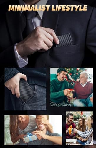 FIYUM Wallet for Men, Minimalist Wallets with Cash Pocket & 9-13 Cards, ID Window Metal Case Smart Slim Pop Up Credit Card Holder Flip with Magnetic Closure RFID Blocking Trifold Wallet with Gift Box view 7