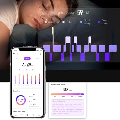 Smart Ring for Women & Men, Health Tracker with Blood Oxygen Monitor, Heart Rate & Sleep Monitor, Waterproof Fitness Ring Long Lasting Battery Sleep Ring for iPhone and Android, No Subscription Fee view 4
