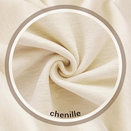 Couch Cover for Pets Sectional Non Slip Sofa Cover for 3 Cushion Couch Washable Chenille Sofa Throws with Tassel Furniture Protector Pet Friendly, Beige, 71''x 134'' view 6