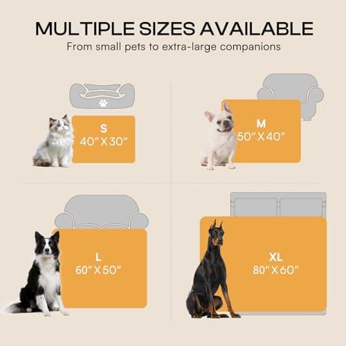 Luciphia Calming Waterproof Dog Blanket, Reversible Faux Fur Pet Blanket | Reversible waterproof blanket faux fur machine washable couch cover bed protector, Tie-dye Grey, 50" x 60" view 3