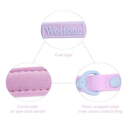 Wolfone Waterproof Dog Leash Carabiner Leash for Dogs Soft Handle Easy Care 5ft*15mm*2.0mm Sweet Lilac view 3