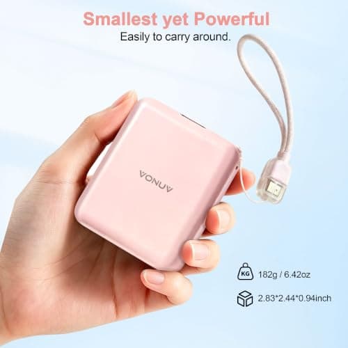 Magnetic Power Bank 10000mAh, 15W Wireless 22.5W Fast Charger with Cables view 3