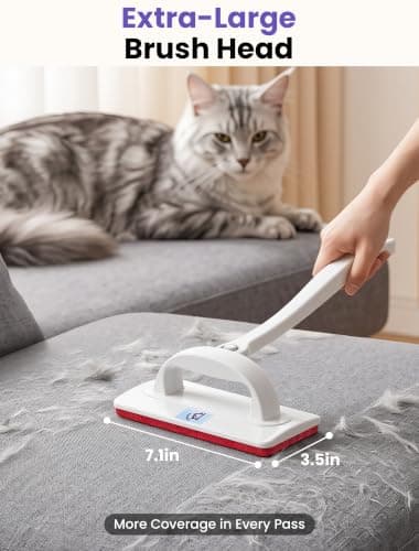 DELOMO Reusable Pet Hair Remover Brush for Furniture, Dog & Cat Fur Remover view 5