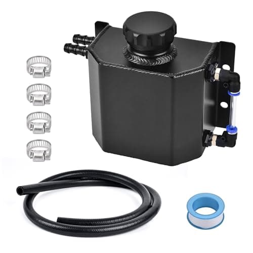 EVIL ENERGY Coolant Overflow Tank, Aluminum Coolant Reservoir Tank with Hose Kits, Reservoir Expansion Tanks Universal 1L — image 1