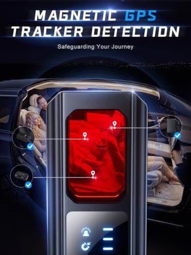 9-in-1 Hidden Camera Detectors,GPS Tracker Detector,AI Chip Anti-Spy Device | RF Detector,Bug Detector,Portable Hidden Device Finder,,Listening Device Detector-6-Level for Hotel Office Car Travel(Black) view 5