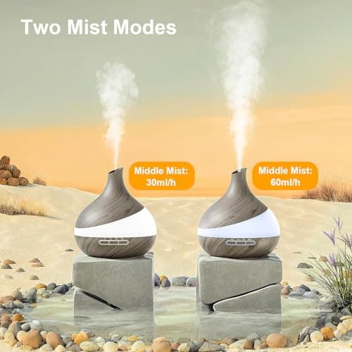 Essential Oil Diffuser for Women: 500ml with 14 Color LED view 5