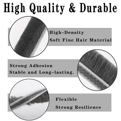 WEZKYLCG 40FT Weather Stripping Door Seal, Self-Adhesive Window Insulation for Winter, Door Frame Gap Filler Sealing Strip, Soundproofing, Dustproof (Gray, 0.35'' Wide X 0.6'' Thick) view 6