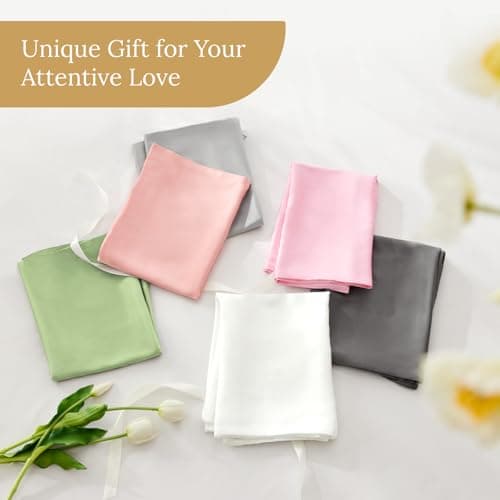 INFIIXSO Mulberry Silk Pillowcase for Hair and Skin, Silk Pillow Cases Standard Size with Hidden Zipper 20x26 Inches, Extraordinary Smooth and Soft Cooling Pillow Cases for Hot Sleepers(Black, 1 Pack) view 6