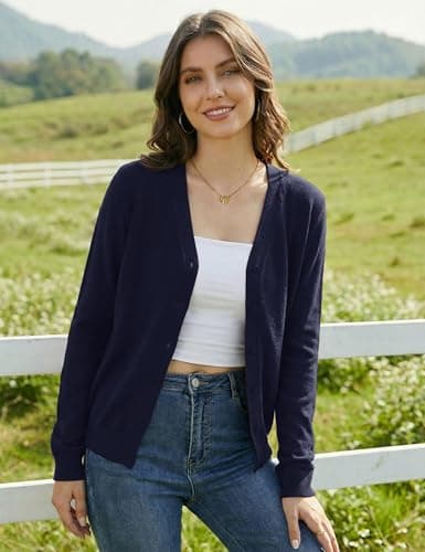 LaGracia Women V Neck Cardigan Sweater 2026 view 4