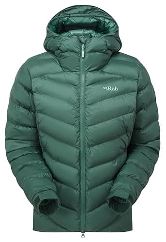 Rab Women's Nebitron Pro Hooded Jacket, Lightweight & Insulated for Hiking & Mountain - Green Slate - X-Large