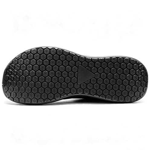 THYXLOR Non Slip Work Shoes for Men Wide Width Slip-On Work Walking Sneakers Black Lightweight Waterproof for Restaurant Kitchen Chefs Food Service view 6