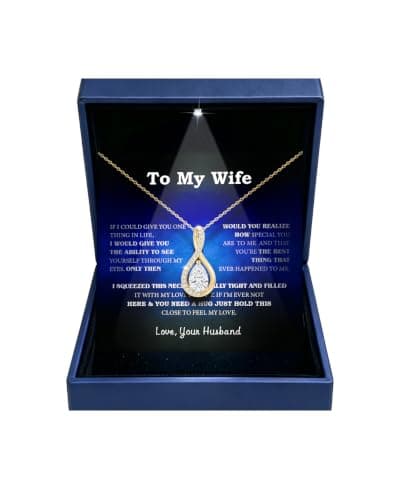 2CT Moissanite Necklace Anniversary Birthday Gifts for Women Wife Her | S925 Sterling Silver 18k Gold Plated Infinity Jewelry Gifts for Women Wife Her Girlfriend with Card in Light-Up Gift Box — image 1