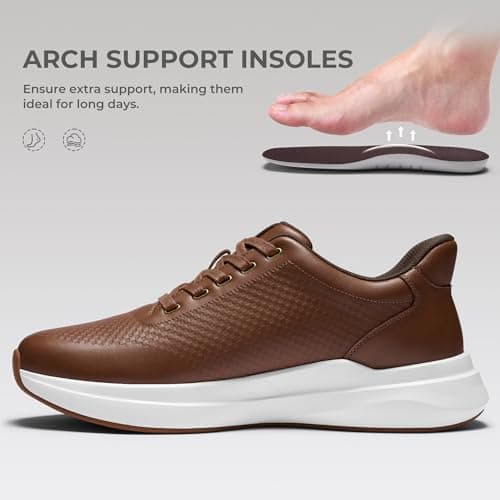 Coostar Mens Dress Sneakers Business Casual Shoes with Arch Support Orthopedic Oxfords Shoe Zapatos Casuales para Hombre view 4