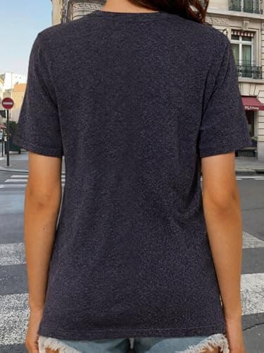 Mama Shirts for Women Mama Shirt Heart Printed Casual Gigi Short Sleeve Tee Top view 5