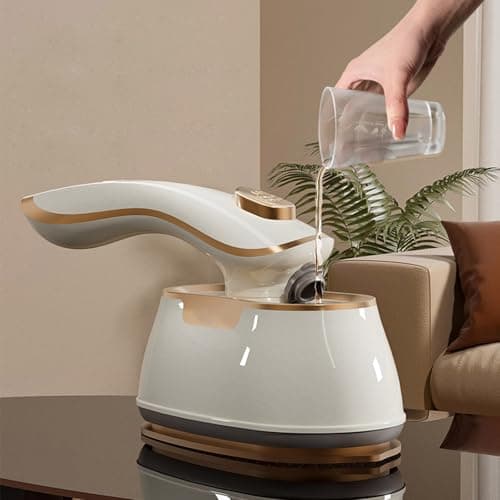 Electric Steamer Iron for Clothes Foldable Travel Iron with Steam 1000W Handheld Rotary Garment Iron Wrinkle Remover for T-shirt Pants Dress(White) view 5