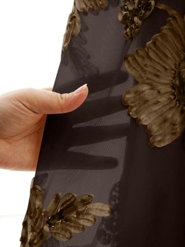Caracilia Wedding Guest Cocktail Party Floral Mesh Mini Dress view 6
